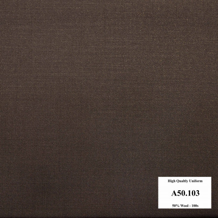 A50.103 Kevinlli V1 - Vải Suit 50% Wool - Nâu trơn